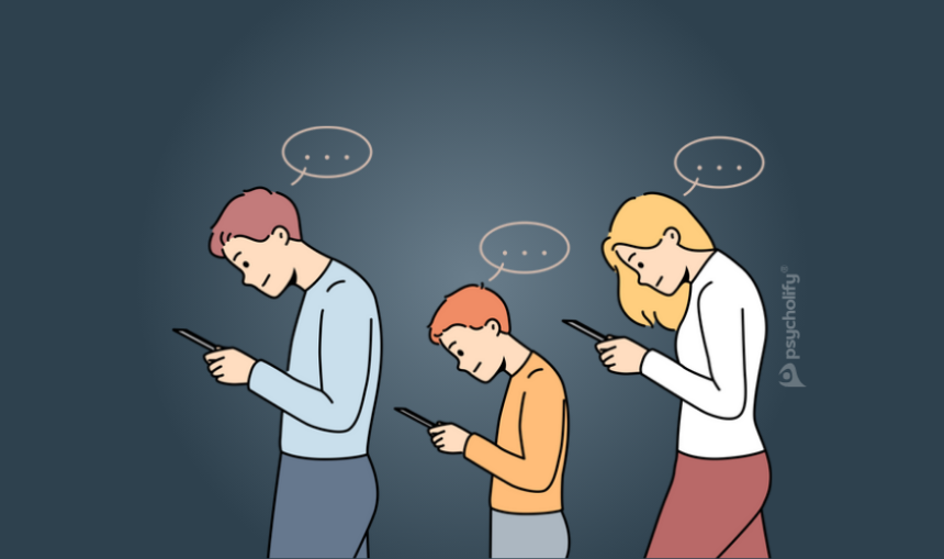 Person holding a phone with endless social media feed — symbolizing addiction